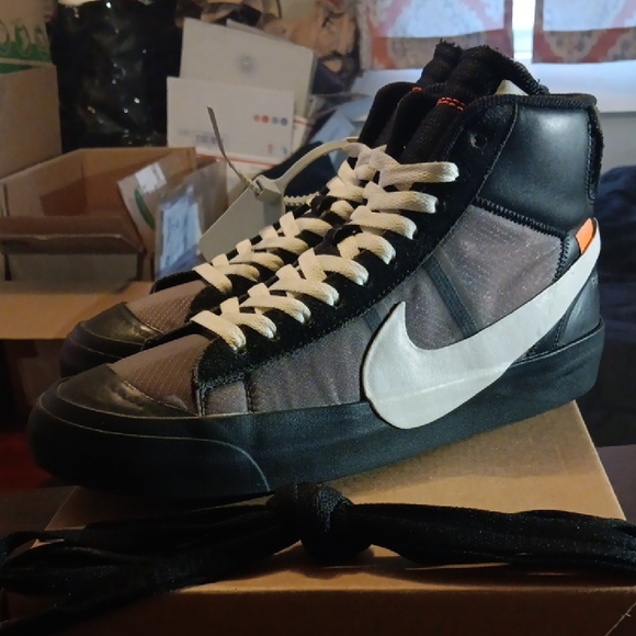Off-White Nike Blazer Mid Grim Reaper Mens 9.5 Womens 11 OG ALL EUC - Picture 3 of 8